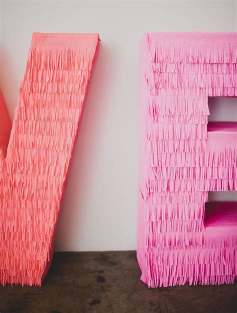 DIY Giant Fringe LOVE Letters Diy Pinata Diy Letters Diy Projects