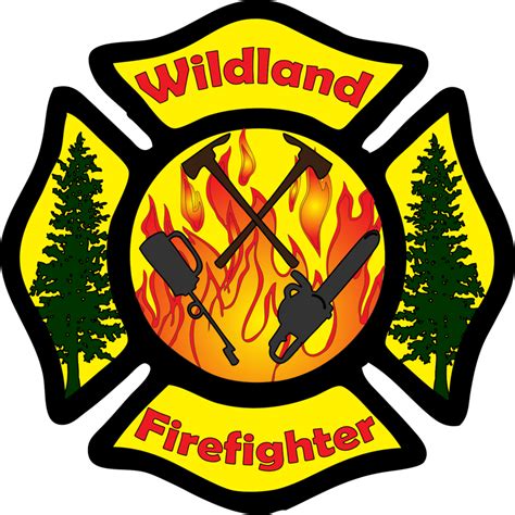 Full Color Wildland Firefighter Maltese Cross Decal Made From 3mil