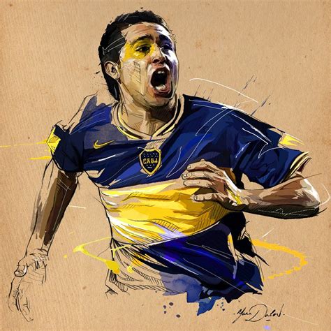 Juan Roman Riquelme Of Boca Juniors In Cartoon Mode In Fotos De