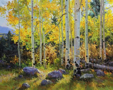 Aspen Tree Painting Original Canvas Art Aspens Large Modern Oil Birch ...