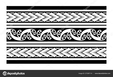 Maori Polynesian Tattoo Tribal Sleeve Seamless Pattern Vector Stock