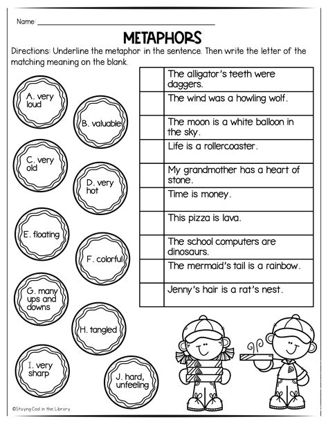 Figurative Language Worksheets And Posters Worksheets Library