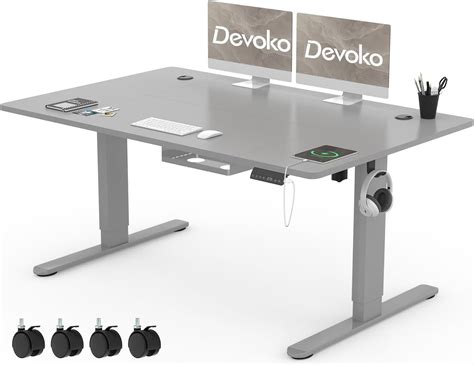 Devoko X Cm Schreibtisch H Henverstellbar Elektrisch Mit Usb A