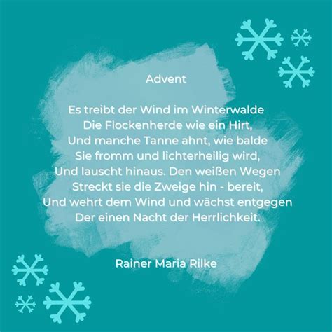 Rainer Maria Rilke Advent Gedicht Rainer Maria Rilke Gedichte