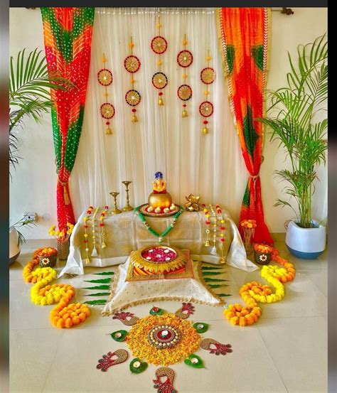 Decoration Ideas For Home Ganpati Decoration Theme Diwali Decorations At Home Flower