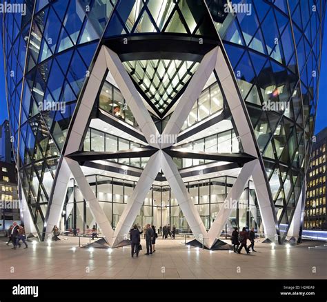 Building Forecourt With Entrance The Gherkin London United Kingdom