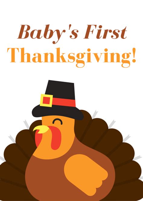 Free Printable Baby S First Thanksgiving Milestone Sign For Photos And