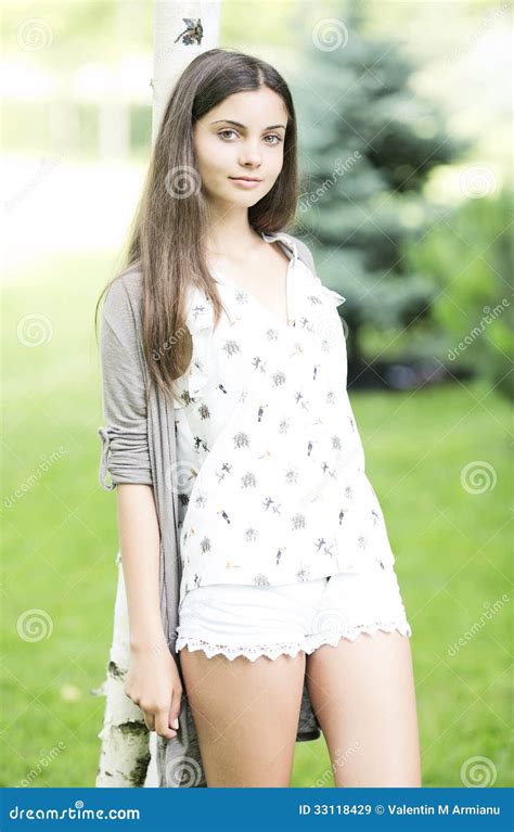 Beautiful Teen Girl Outdoor Stock Image Image Of Cute Casual 33118429