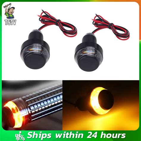 Turn Signals Motorcycle Led Handle Bar End Blinker For Mm Handlebar