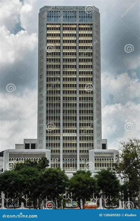 Tower Of Peninsula Plaza In Singapore Editorial Image Image Of Plaza