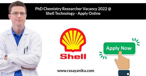 PhD Chemistry Researcher Vacancy 2022 Shell Apply Online