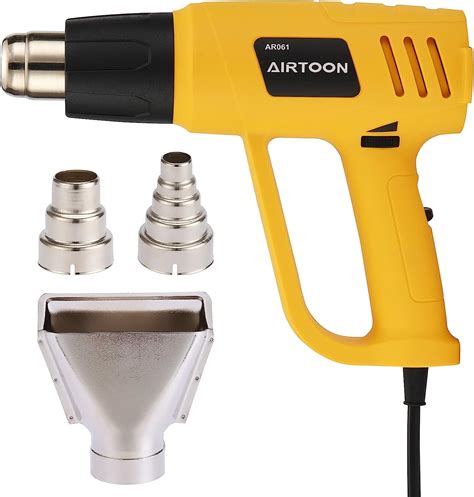 Airtoon 2000w Heat Gun Heavy Duty Soldering Hot Air Gun Variable Temperature Control With 2