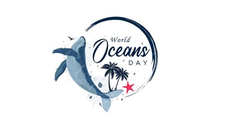 Premium Vector World Oceans Day Celebration Template Design Happy