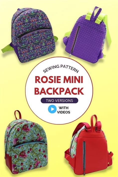 Mini Backpack Sewing Pattern With Video Sew Modern Bags Artofit