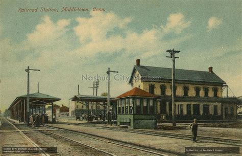 Postcard Railroad Station Middletown Connecticut Railroad History