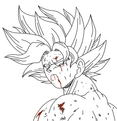 Goku Ssj Lineart By Jorge5h On Deviantart