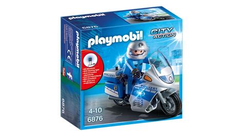 Moto De Policier Avec Gyrophare Playmobil Playmobil Citylife