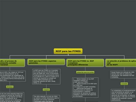 Mapa Conceptual Seccion Y De Las Niif Para Las Pymes Niif Para Las