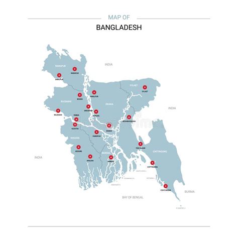 Vector Map Of Bangladesh High Detailed Country Map With Division