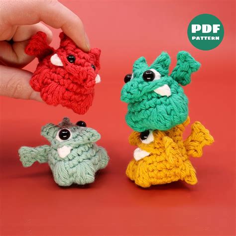 Crochet Baby Dragon Pattern Easy Amigurumi Crocheting Tutorial Digital