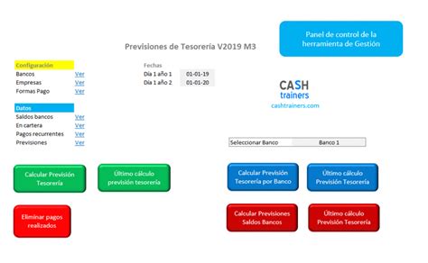 Plantilla Excel Control Planificaci N Y Previsi N Tesorer A M