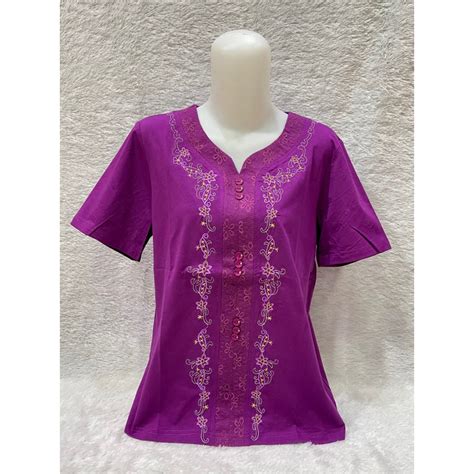 Jual Blouse Katun Bordir Import Atasan Katun Bolong Import Shopee