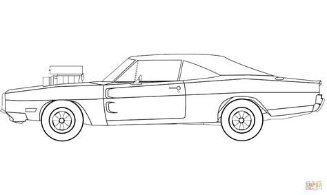 Dodge Charger RT Hot Rod coloring page | Free Printable Coloring Pages