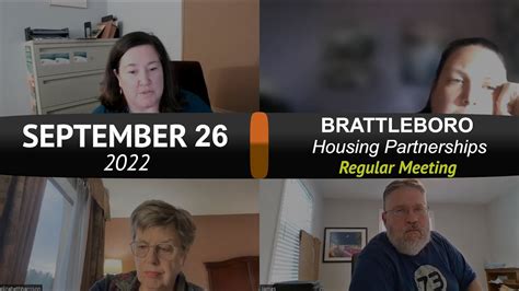 Brattleboro Housing Partnerships Board Bhp Bd Mtg Youtube