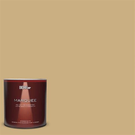 Behr Marquee Qt S Perennial Gold One Coat Hide Matte Interior