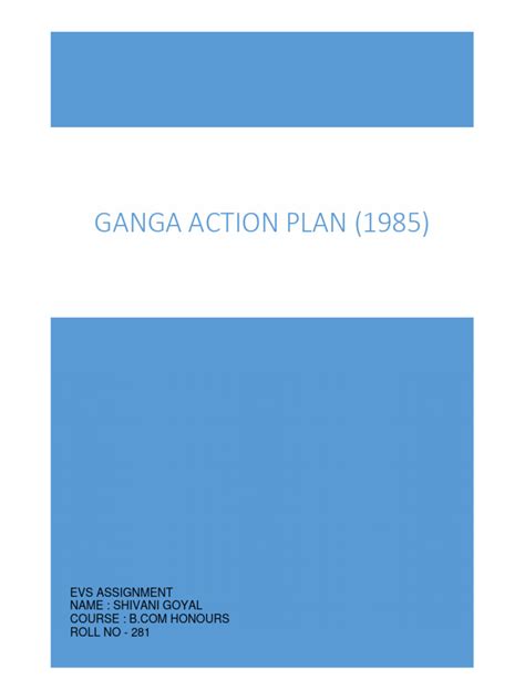 Ganga Action Plan | PDF | Water Pollution | Sewage Treatment