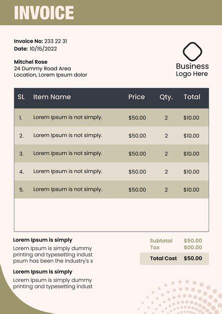 Premium Vector Invoice Vector Template Design