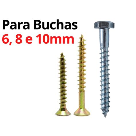 Kit Parafusos Para Buchas 6 8 E 10mm Parafusos Philips E Parafusos