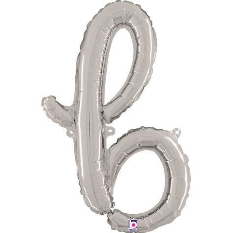 14 Air Filled Only Script Letter U Silver Foil Balloon Bargain