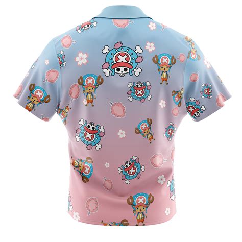 Chopper Pattern One Piece Button Up Hawaiian Shirt Anime Ape