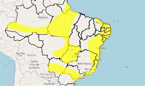 Alerta Amarelo Para Chuva Intensa Raios E Rajadas De Vento Em Grande