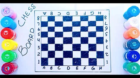 How To Draw Chess Board Chess Board Drawing Easy Drawings Youtube