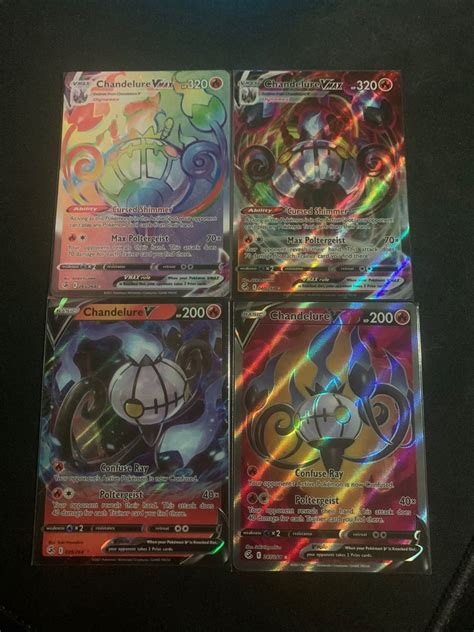 Chandelure VMAX And Chandelure V Full Art Pokemon Cards TCG Fusion