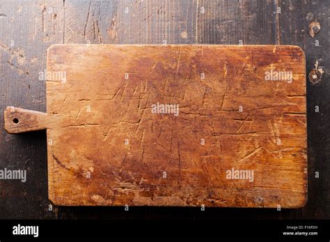 Chopping Cutting Board On Wooden Texture Background Stock Photo Alamy