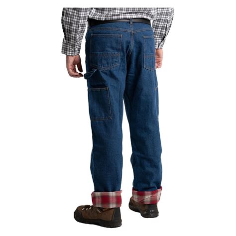 Men S Berne Workwear Heartland Flannel Lined Denim Dungaree Work Boots Superstore