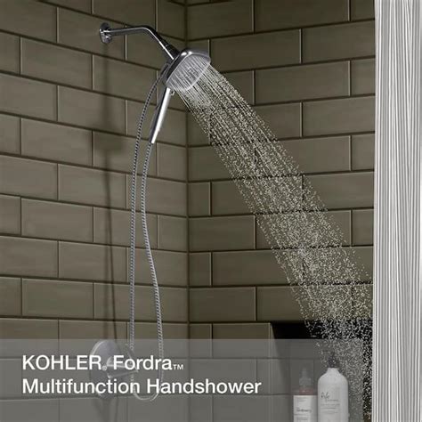 Kohler Fordra 3 Spray Patterns Wall Mount Handheld Shower Head In Vibrant Brushed Nickel K