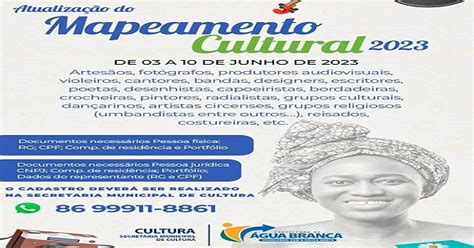 Prefeitura realiza atualização do mapeamento cultural de 2023