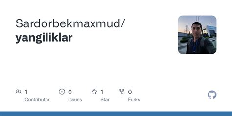 GitHub - Sardorbekmaxmud/yangiliklar