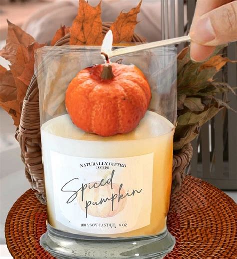 Pumpkin Spice Soy Wax Fall Candle Marketplace 1800Flowers