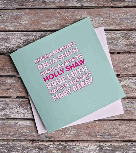 Personalised Birthday Card Famous Female Chefs Numonday