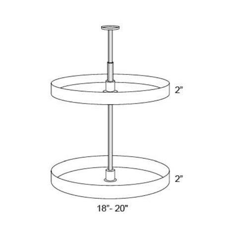 Midtown Painted Grey Shaker Plastic Lazy Susan Insert For A X