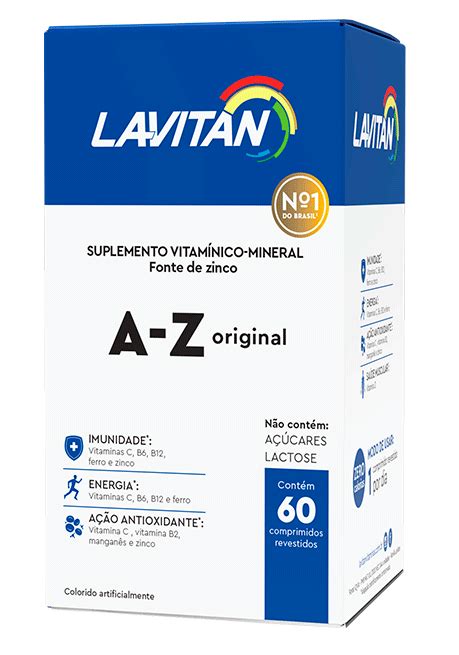 Suplemento Vitam Nico Mineral Lavitan De A Z Comprimidos