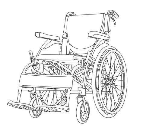 Awesome Wheelchair Coloring Page Download Print Or Color Online For Free