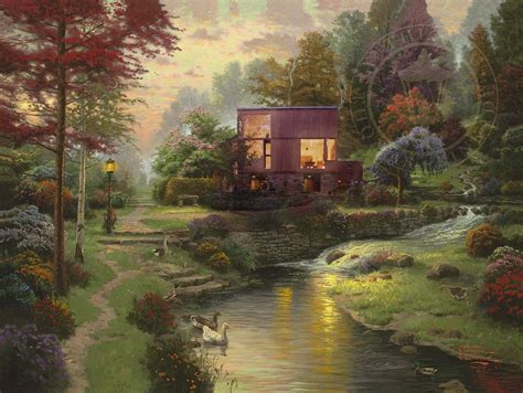 Peep These Modernist Homes Transplanted Into Thomas Kinkade Paintings