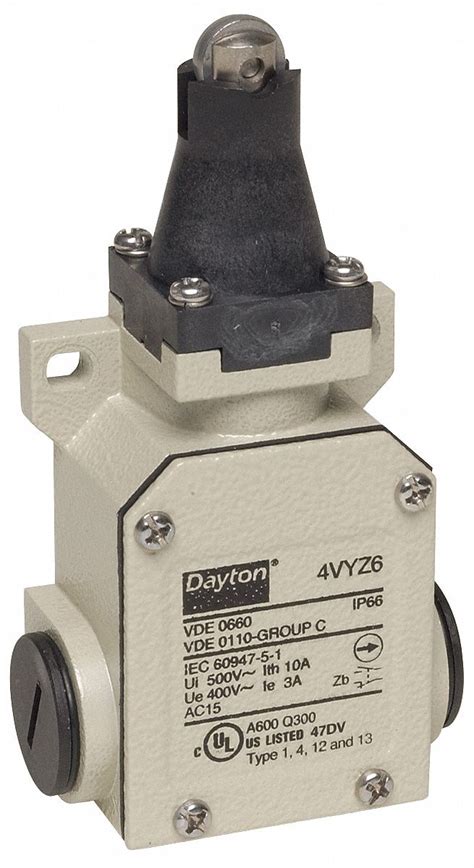 DAYTON Roller Plunger Non Metallic Limit Switch 4VYZ6 4VYZ6 Grainger