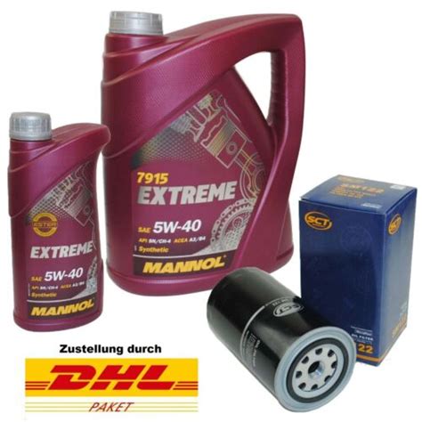 Ölwechsel Set Ölfilter mit 6L MANNOL 5W40 VW T4 2 5D 2 4D Ölservice TDI